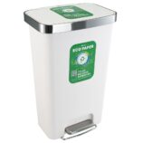 Kosz pedałowy MERIDA ECO PAPER, pojemność 50 l, tworzywo sztuczne, biały