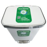 Kosz pedałowy MERIDA ECO PAPER, pojemność 50 l, tworzywo sztuczne, biały