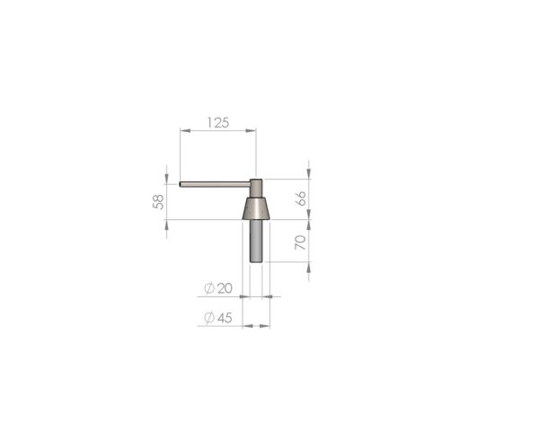 Dozownik mydła w płynie blatowy STOŻEK, pojemność zbiornika 1000 ml, matowy Dozownik mydła w płynie blatowy STOŻEK, pojemność zbiornika 1000 ml, matowy