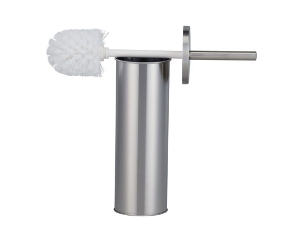 Szczotka WC tuba stojąca, z przykrywką, stal matowa Szczotka WC tuba stojąca, z przykrywką, stal matowa