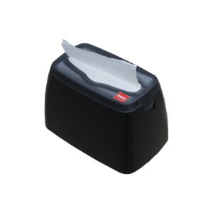 Pojemnik na serwetki gastronomiczne, czarny, tworzywo sztuczne, stołowy, dozowanie od góry