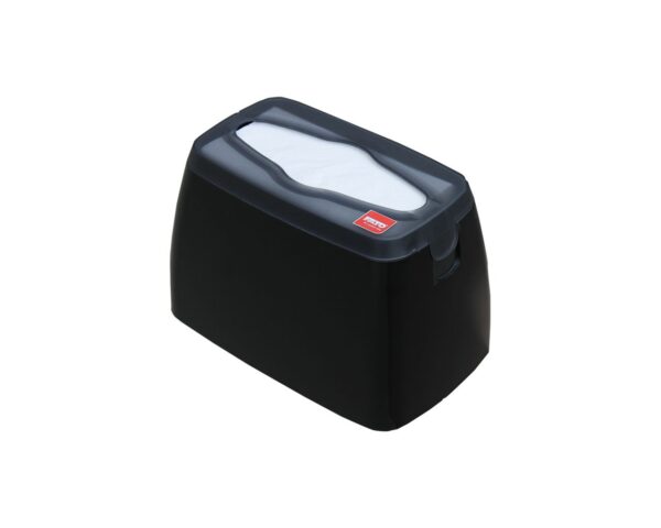 Pojemnik na serwetki gastronomiczne, czarny, tworzywo sztuczne, stołowy, dozowanie od góry Pojemnik na serwetki gastronomiczne, czarny, tworzywo sztuczne, stołowy, dozowanie od góry