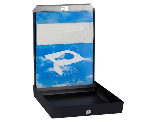 Pojemnik na podkładki na deskę sedesową MERIDA STELLA BLACK LINE, czarny Pojemnik na podkładki na deskę sedesową MERIDA STELLA BLACK LINE, czarny