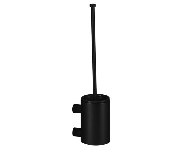 Szczotka do WC z uchwytem mocowanym do ściany, tuba krótka, MERIDA STELLA BLACK LINE, czarna Szczotka do WC z uchwytem mocowanym do ściany, tuba krótka, MERIDA STELLA BLACK LINE, czarna
