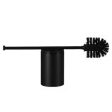 Szczotka do WC z uchwytem mocowanym do ściany, tuba krótka, MERIDA STELLA BLACK LINE, czarna