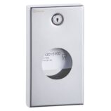 Pojemnik na torebki higieniczne MERIDA STELLA, pojemność 30 szt. torebek, stal polerowana