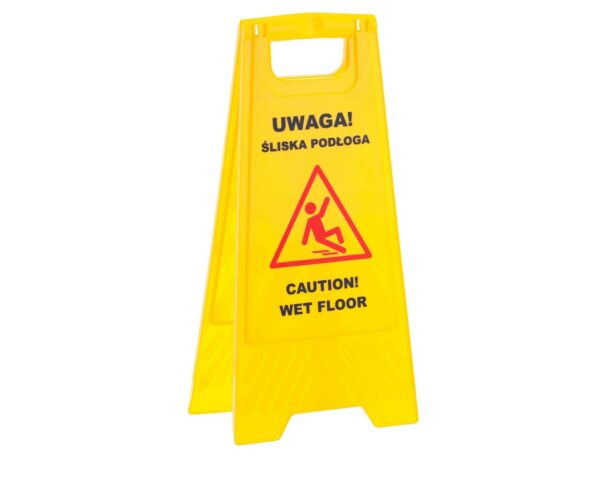 Tablica ostrzegawcza "Uwaga! Śliska podłoga"