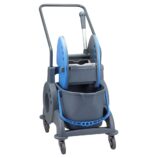 Wózek jednowiadrowy 15 l z kuwetą 8 l, niebieska prasa