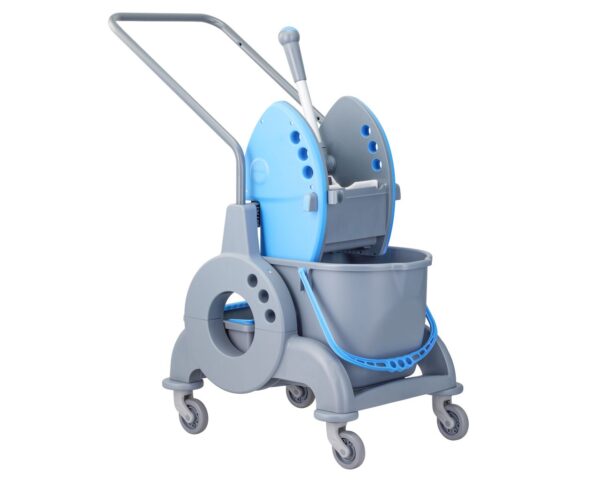 Wózek jednowiadrowy 15 l z kuwetą 8 l, niebieska prasa