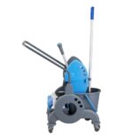 Wózek jednowiadrowy 15 l z kuwetą 8 l, niebieska prasa