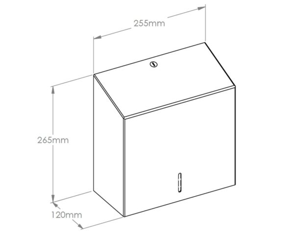 Pojemnik na ręczniki składane MERIDA STELLA Anti-FingerPrint MAXI stal matowa z powłoką AFP Pojemnik na ręczniki składane MERIDA STELLA Anti-FingerPrint MAXI stal matowa z powłoką AFP
