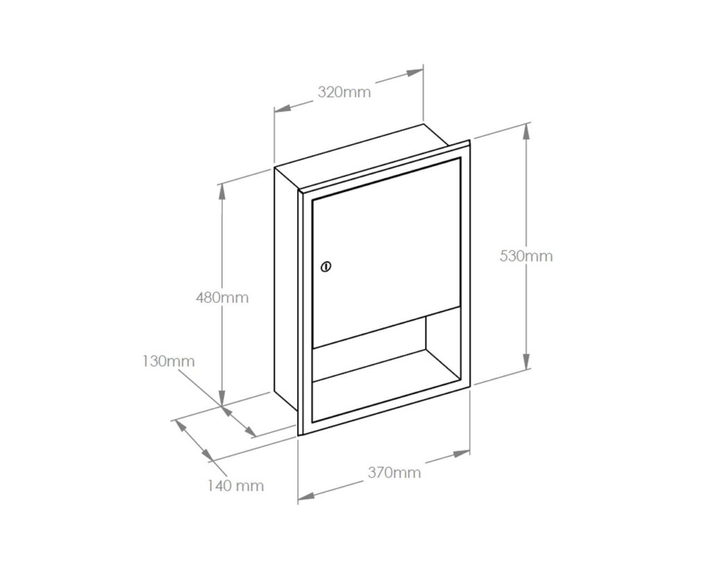 Wnękowy pojemnik na ręczniki pojedyncze MERIDA STELLA