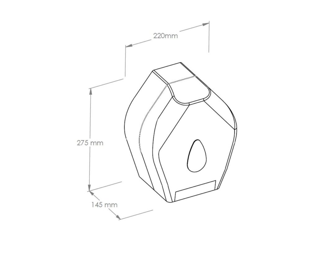 Pojemnik na papier toaletowy MERIDA UNIQUE SILVER SPARK LINE