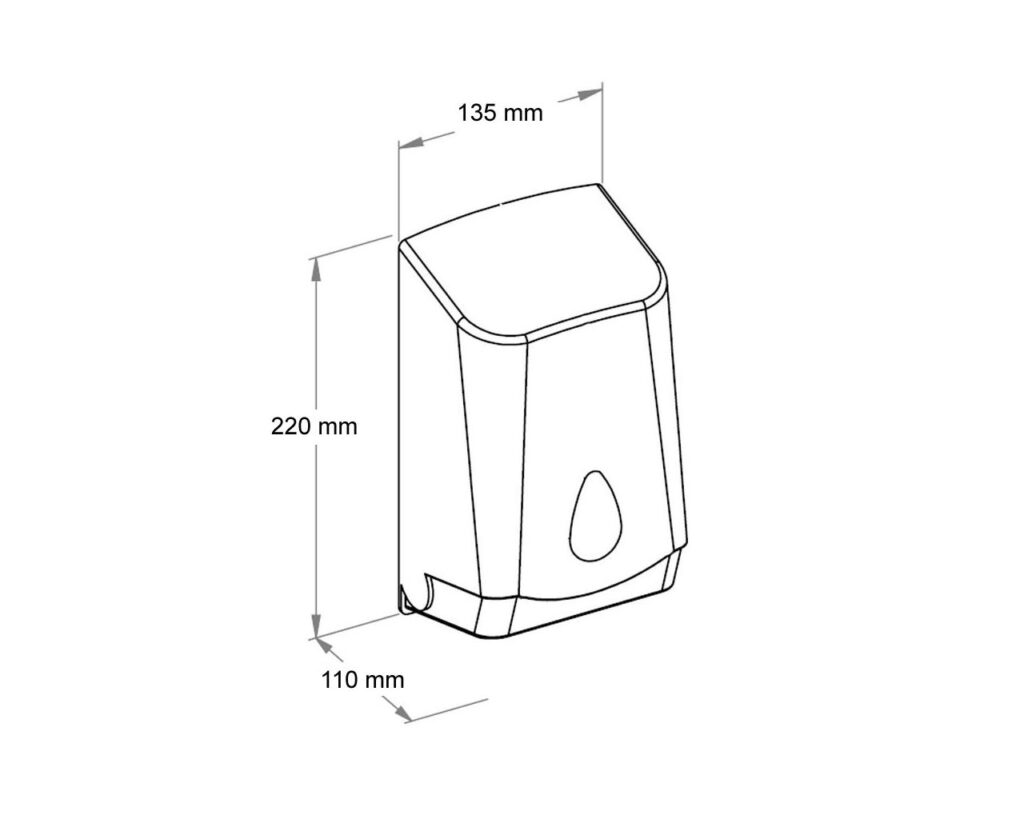 Pojemnik na papier toaletowy w listkach MERIDA UNIQUE SILVER SPARK LINE