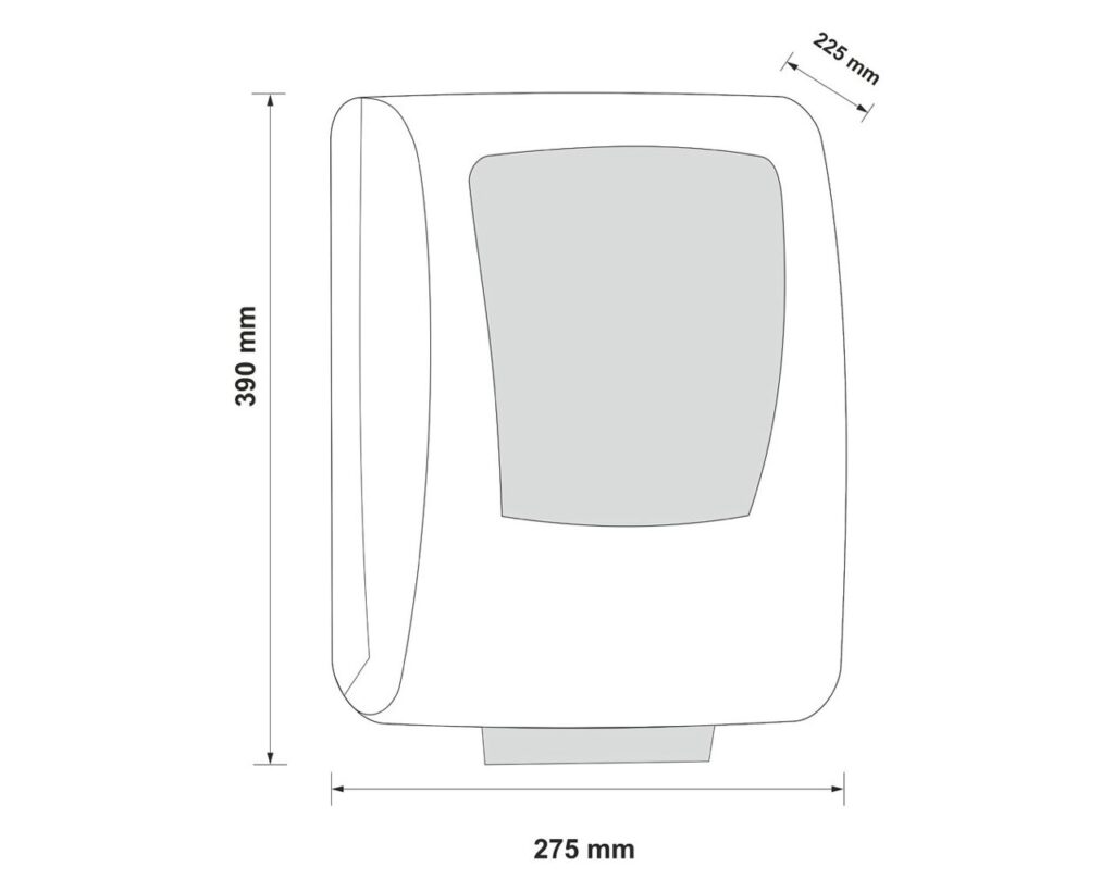 Automatyczny bezdotykowy podajnik ręczników papierowych w rolach MERIDA ONE AUTOMATIC MAXI, tworzywo ABS, biały