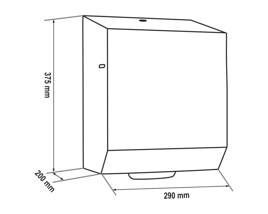 Automatyczny bezdotykowy podajnik ręczników papierowych w roli MERIDA STELLA AUTOMATIC MAXI, stal matowa