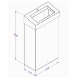 Kosz na odpady otwarty MERIDA STELLA SLIM, pojemność 27 l, stal polerowana