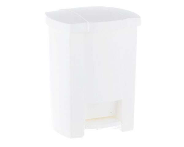 Kosz na odpady otwierany przyciskiem pedałowym z tworzywa sztucznego o poj. 12 l, kolor BIAŁY Kosz na odpady otwierany przyciskiem pedałowym z tworzywa sztucznego o poj. 12 l, kolor BIAŁY