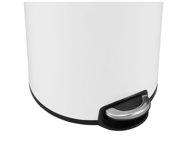Kosz pedałowy SILENT SERENE, pojemność 12 l, metalowy, biały Kosz pedałowy SILENT SERENE, pojemność 12 l, metalowy, biały