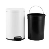 Kosz pedałowy SILENT SERENE, pojemność 20 l, metalowy, biały