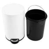 Kosz pedałowy SILENT SERENE, pojemność 20 l, metalowy, biały