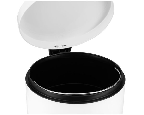 Kosz pedałowy SILENT SERENE, pojemność 30 l, metalowy, biały Kosz pedałowy SILENT SERENE, pojemność 30 l, metalowy, biały