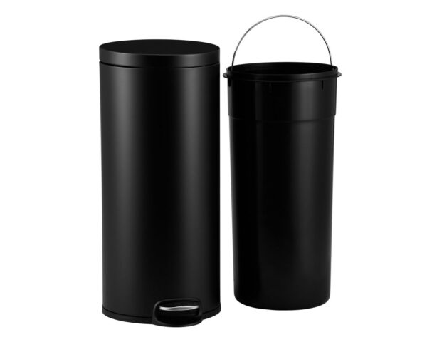 Kosz pedałowy SILENT SERENE, pojemność 30 l, metalowy, czarny matowy Kosz pedałowy SILENT SERENE, pojemność 30 l, metalowy, czarny matowy
