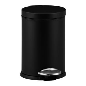 Kosz pedałowy TOP SILENT LUNA, pojemność 3 l, metalowy, czarny matowy