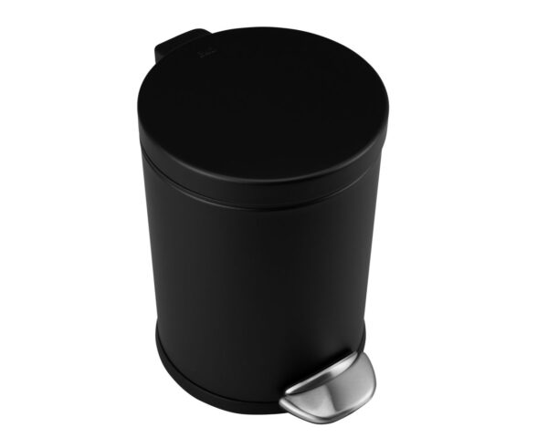 Kosz pedałowy TOP SILENT LUNA, pojemność 3 l, metalowy, czarny matowy Kosz pedałowy TOP SILENT LUNA, pojemność 3 l, metalowy, czarny matowy