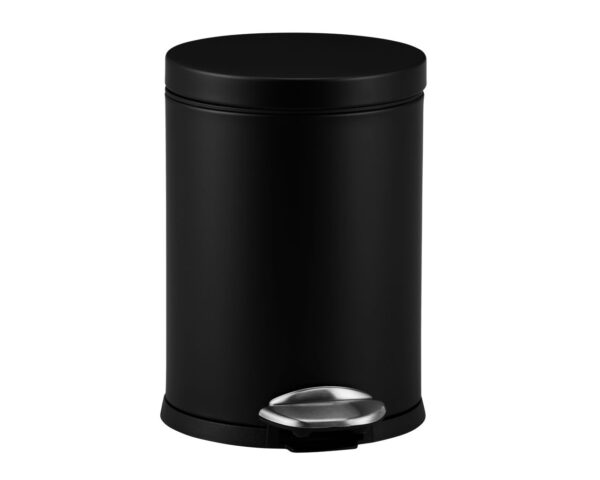 Kosz pedałowy TOP SILENT LUNA, pojemność 5 l, metalowy, czarny matowy