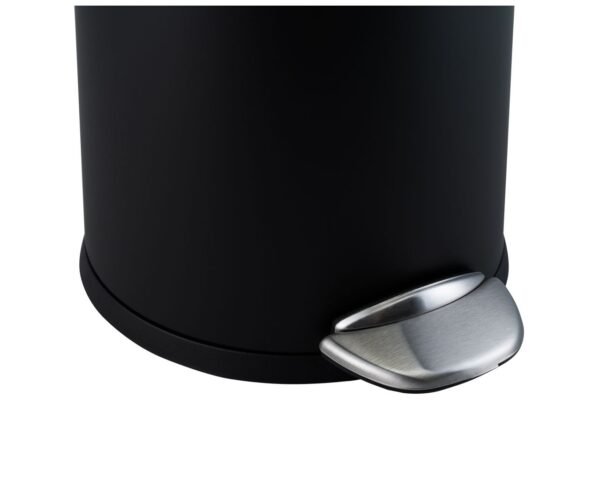 Kosz pedałowy TOP SILENT LUNA, pojemność 8 l, metalowy, czarny matowy Kosz pedałowy TOP SILENT LUNA, pojemność 8 l, metalowy, czarny matowy