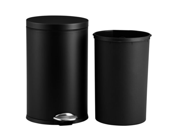 Kosz pedałowy TOP SILENT LUNA, pojemność 12 l, metalowy, czarny matowy Kosz pedałowy TOP SILENT LUNA, pojemność 12 l, metalowy, czarny matowy