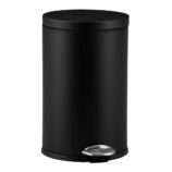 Kosz pedałowy TOP SILENT LUNA, pojemność 12 l, metalowy, czarny matowy