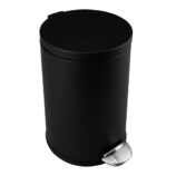 Kosz pedałowy TOP SILENT LUNA, pojemność 12 l, metalowy, czarny matowy