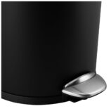 Kosz pedałowy TOP SILENT LUNA, pojemność 12 l, metalowy, czarny matowy