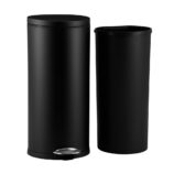 Kosz pedałowy TOP SILENT LUNA, pojemność 30 l, metalowy, czarny matowy