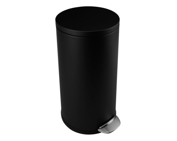 Kosz pedałowy TOP SILENT LUNA, pojemność 30 l, metalowy, czarny matowy Kosz pedałowy TOP SILENT LUNA, pojemność 30 l, metalowy, czarny matowy