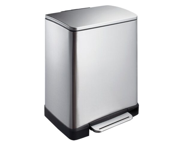 Kosz prostokątny CUBE, pojemność 50 l, stal matowa Kosz prostokątny CUBE, pojemność 50 l, stal matowa