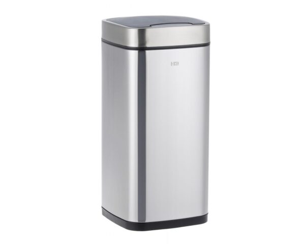 Kosz automatyczny SENSOR, bezdotykowy, kwadratowy, stal matowa 21 l