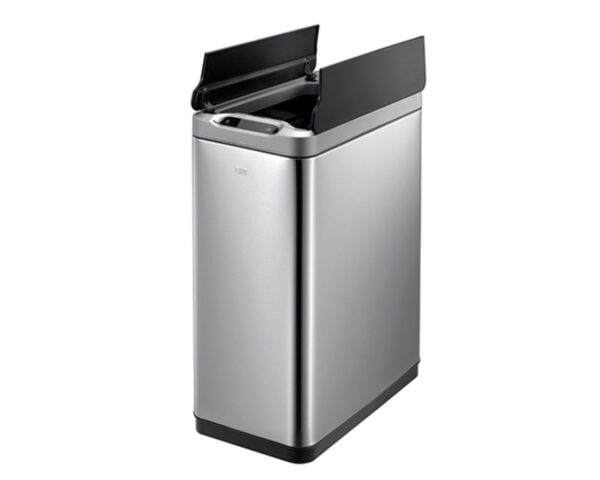 Kosz automatyczny SENSOR, bezdotykowy, prostokątny, pokrywa dwudzielna, stal mat. 45 l Kosz automatyczny SENSOR, bezdotykowy, prostokątny, pokrywa dwudzielna, stal mat. 45 l