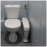 Kosz pedałowy na podpaski higieniczne, biały, pojemność 15 l, tworzywo sztuczne