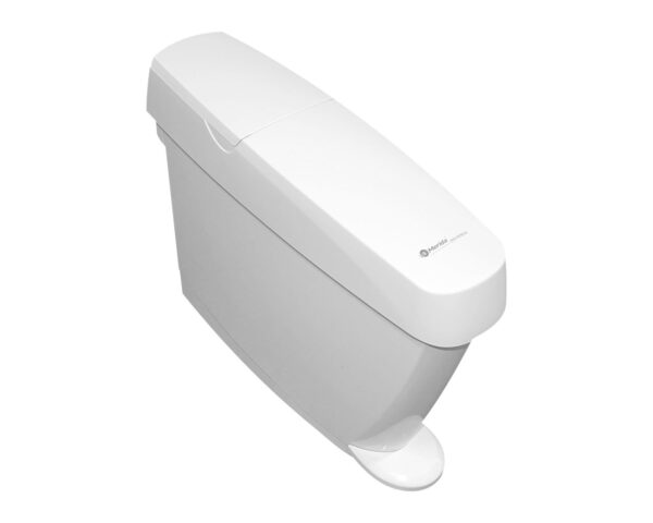 Kosz pedałowy na podpaski higieniczne, biały, pojemność 15 l, tworzywo sztuczne