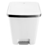 Kosz pedałowy HANA, pojemność 35 l, tworzywo sztuczne, biały