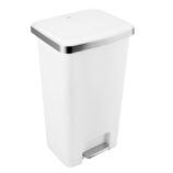Kosz pedałowy HANA, pojemność 45 l, tworzywo sztuczne, biały