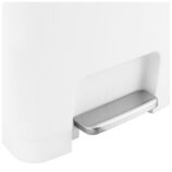 Kosz pedałowy HANA, pojemność 45 l, tworzywo sztuczne, biały