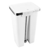 Kosz pedałowy HANA, pojemność 45 l, tworzywo sztuczne, biały