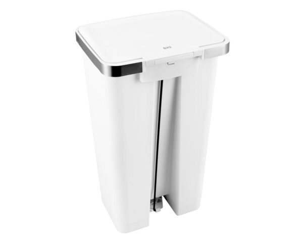 Kosz pedałowy HANA, pojemność 45 l, tworzywo sztuczne, biały Kosz pedałowy HANA, pojemność 45 l, tworzywo sztuczne, biały