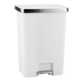 Kosz pedałowy HANA, pojemność 70 l, tworzywo sztuczne, biały