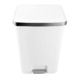 Kosz pedałowy HANA, pojemność 70 l, tworzywo sztuczne, biały