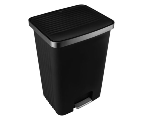 Kosz pedałowy HANA, pojemność 70 l, tworzywo sztuczne, czarny